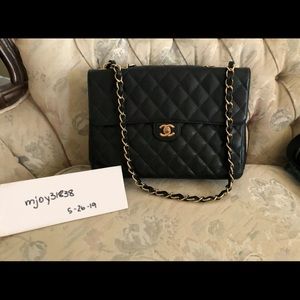 Authentic Vintage Chanel Single Flap Bag Large